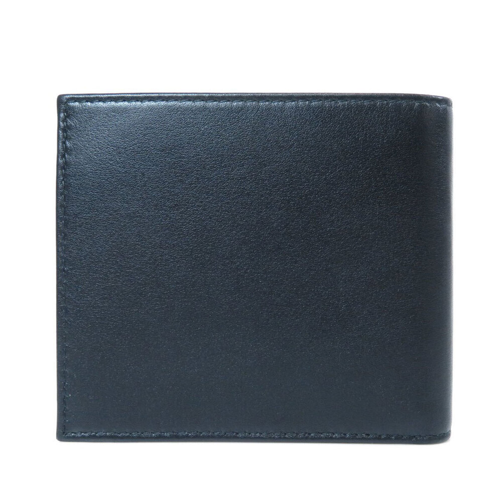 Prada bi plate fold leather Wallet Black